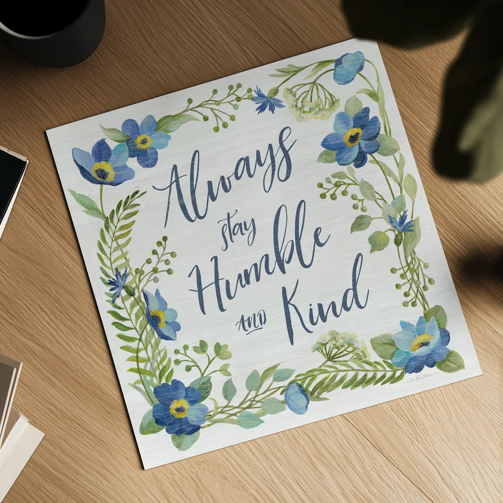 Botanical Blue IV by Silvia Vassileva. Shown as a detailed flat fine art print, highlighting archival giclee quality. Available as an archival giclee rolled canvas, fine art paper, or poster print. SKU 61782a.