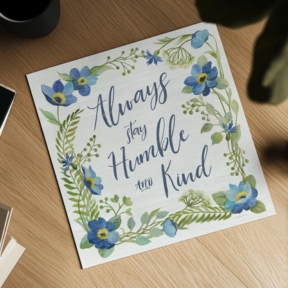 Botanical Blue IV by Silvia Vassileva. Shown as a detailed flat fine art print, highlighting archival giclee quality. Available as an archival giclee rolled canvas, fine art paper, or poster print. SKU 61782a.