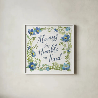 Botanical Blue IV by Silvia Vassileva. Shown in a crisp white glass frame for a clean and minimalist style. Available as an archival giclee rolled canvas, fine art paper, or poster print. SKU 61782a.