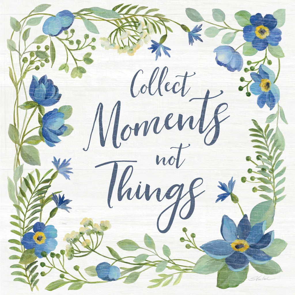 Botanical Blue V by Silvia Vassileva. SKU 61783a. Archival Giclee Fine art print for wall decor.