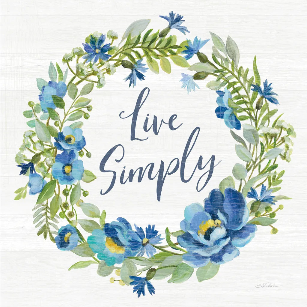 Botanical Blue VI by Silvia Vassileva. SKU 61784a. Archival Giclee Fine art print for wall decor.