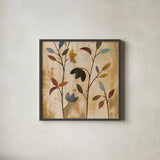 Branches at Sunrise V by Silvia Vassileva. Shown in a sleek black glass frame for a contemporary gallery look. Available as an archival giclee rolled canvas, fine art paper, or poster print. SKU 36096a.
