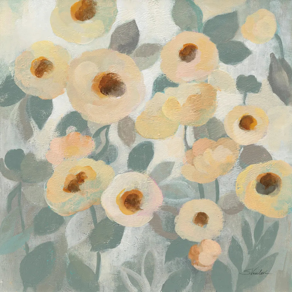 Breezy Flowers I by Silvia Vassileva. SKU 87418a. Archival Giclee Fine art print for wall decor.