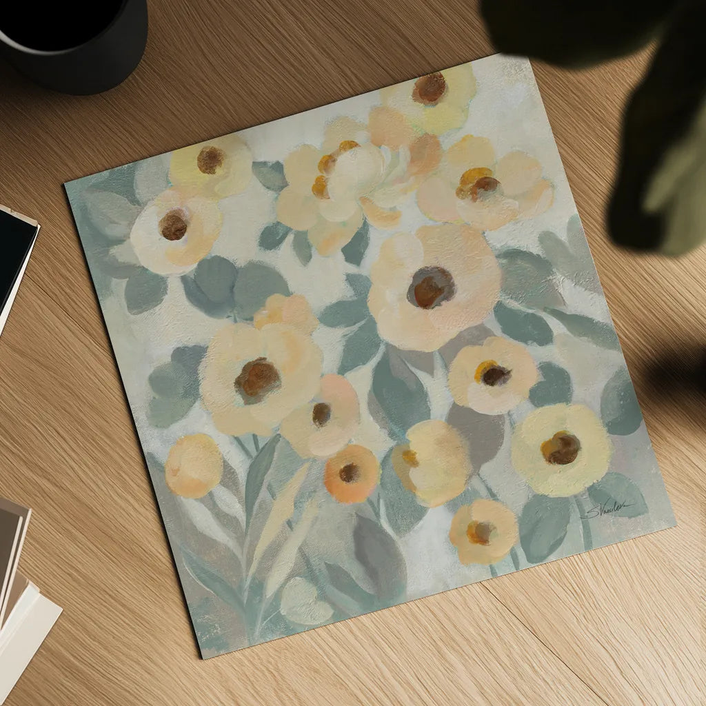 Breezy Flowers II by Silvia Vassileva. Shown as a detailed flat fine art print, highlighting archival giclee quality. Available as an archival giclee rolled canvas, fine art paper, or poster print. SKU 87419a.