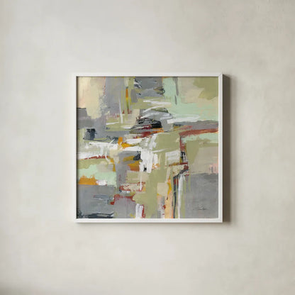 Brick Wall by Silvia Vassileva. Shown in a crisp white glass frame for a clean and minimalist style. Available as an archival giclee rolled canvas, fine art paper, or poster print. SKU 74315a.