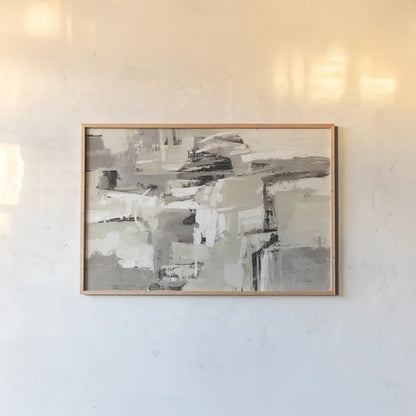 Brick Wall Neutral Crop by Silvia Vassileva. shown as a paper print in a natural frame. Available as a archival giclee rolled canvas, fine art paper, or poster print. SKU 75161i.