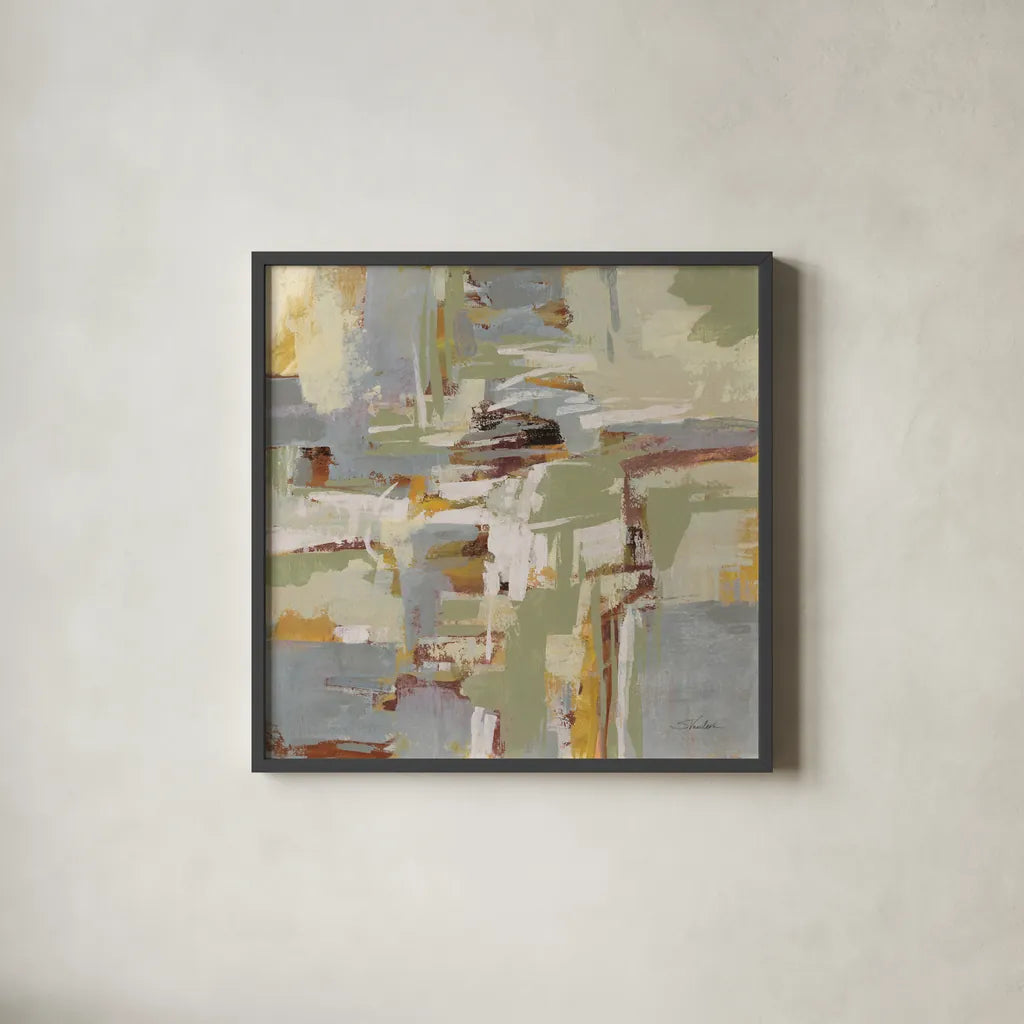 Brick Wall Spice by Silvia Vassileva. Shown in a sleek black glass frame for a contemporary gallery look. Available as an archival giclee rolled canvas, fine art paper, or poster print. SKU 75705a.