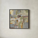 Brick Wall Spice by Silvia Vassileva. Shown in a sleek black glass frame for a contemporary gallery look. Available as an archival giclee rolled canvas, fine art paper, or poster print. SKU 75705a.