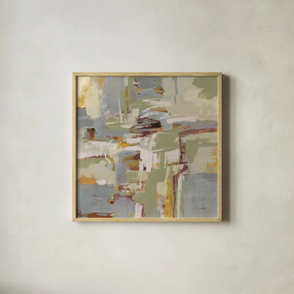Brick Wall Spice by Silvia Vassileva. Shown in a natural wood glass frame for a timeless modern aesthetic. Available as an archival giclee rolled canvas, fine art paper, or poster print. SKU 75705a.