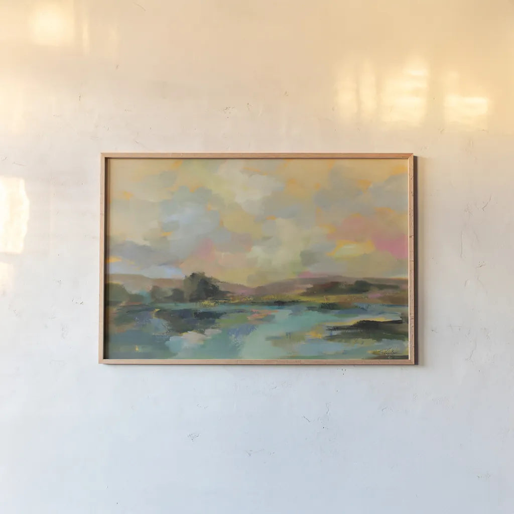 Bright Day by Silvia Vassileva. shown as a paper print in a natural frame. Available as a archival giclee rolled canvas, fine art paper, or poster print. SKU 100769i.