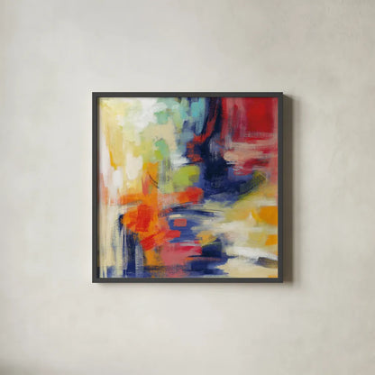 Bright Kyoto Summer by Silvia Vassileva. Shown in a sleek black glass frame for a contemporary gallery look. Available as an archival giclee rolled canvas, fine art paper, or poster print. SKU 64575a.