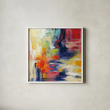 Bright Kyoto Summer by Silvia Vassileva. Shown in a crisp white glass frame for a clean and minimalist style. Available as an archival giclee rolled canvas, fine art paper, or poster print. SKU 64575a.