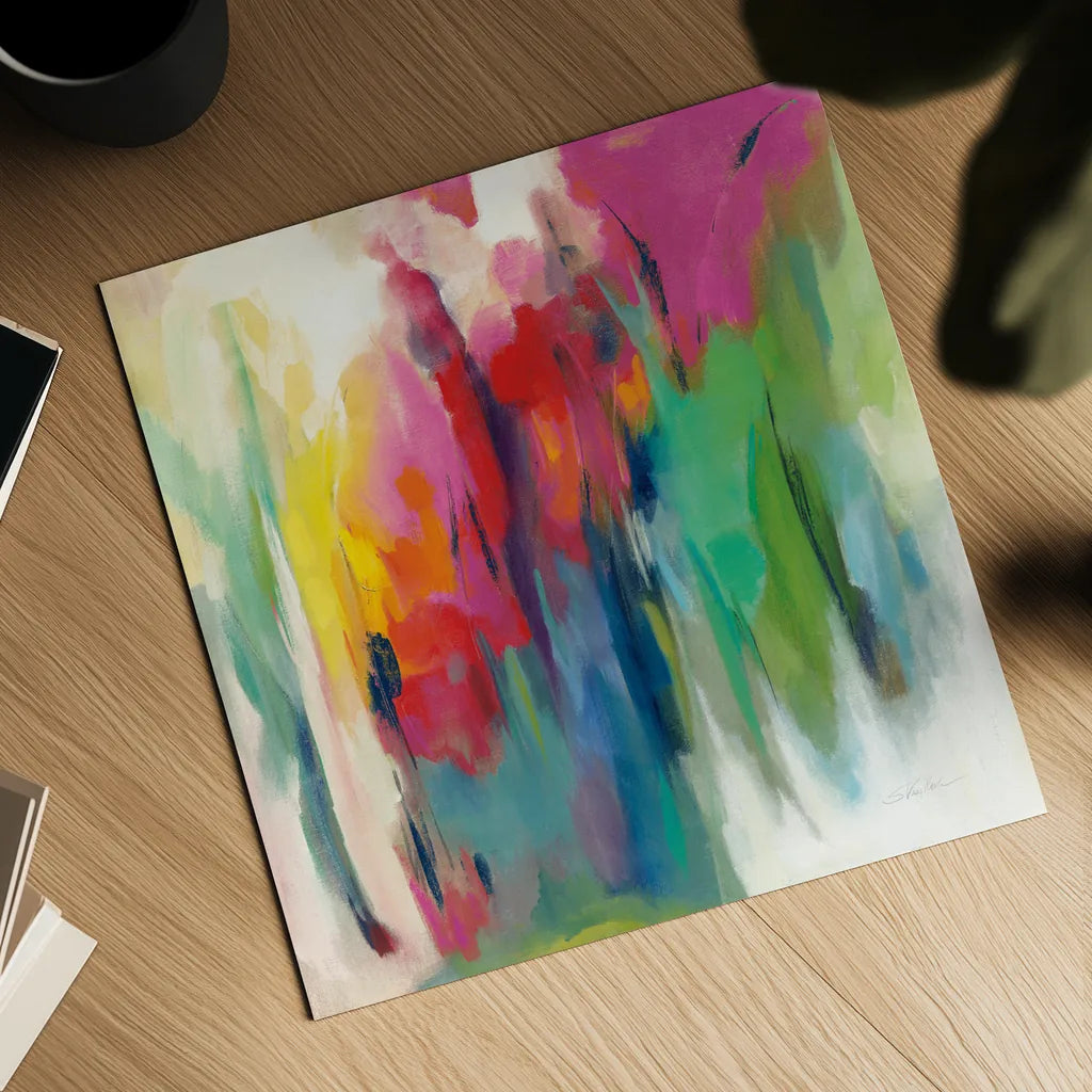 Bright March Rainbow by Silvia Vassileva. Shown as a detailed flat fine art print, highlighting archival giclee quality. Available as an archival giclee rolled canvas, fine art paper, or poster print. SKU 64576a.