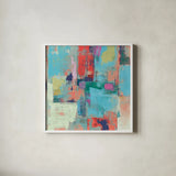Bright Reflections Crop by Silvia Vassileva. Shown in a crisp white glass frame for a clean and minimalist style. Available as an archival giclee rolled canvas, fine art paper, or poster print. SKU 33620a.