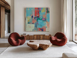 Bright Reflections Crop by Silvia Vassileva. Shown as extra-large giant wall art in a modern living room. Available as an archival giclee rolled canvas, fine art paper, or poster print. SKU 33620a.