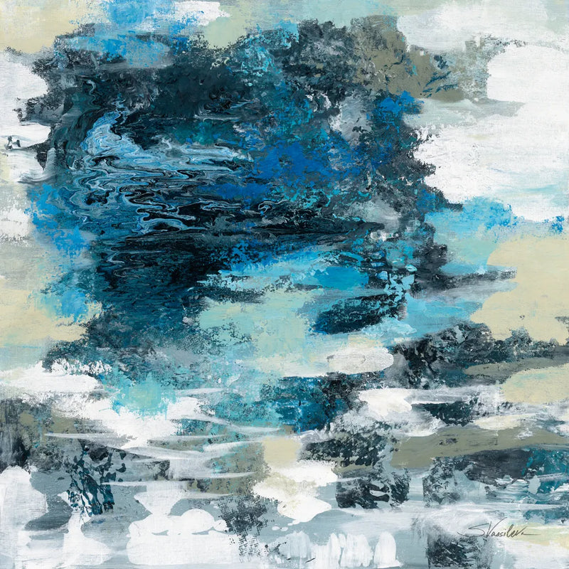 Brilliant Blue Water by Silvia Vassileva. SKU 75418a. Archival Giclee Fine art print for wall decor.