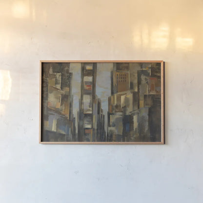 Broadway Evening by Silvia Vassileva. shown as a paper print in a natural frame. Available as a archival giclee rolled canvas, fine art paper, or poster print. SKU 60276i.