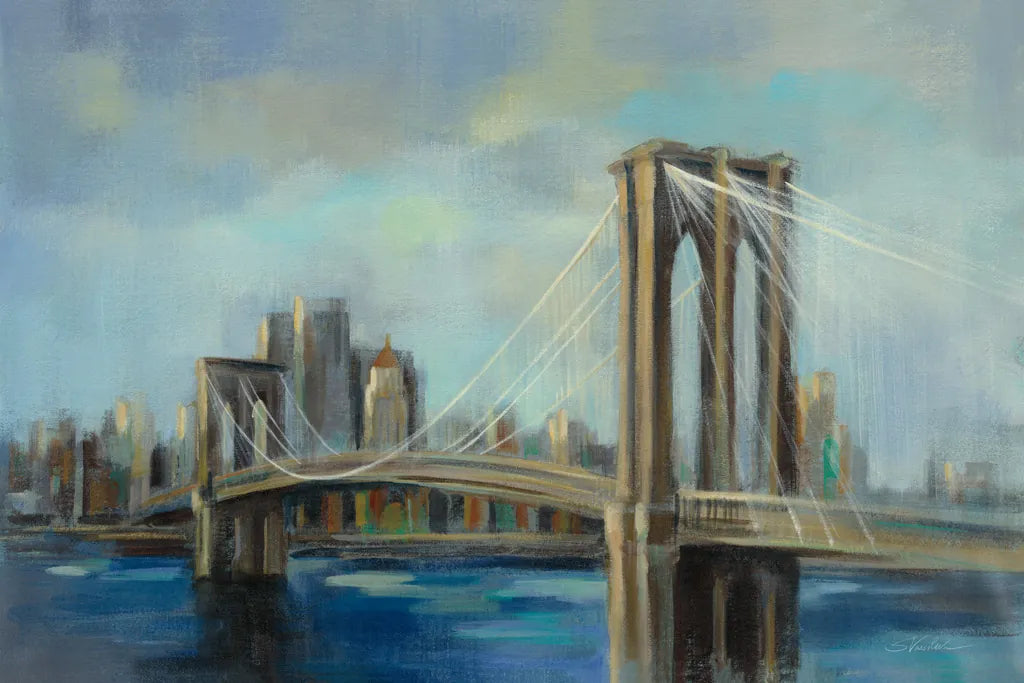 Brooklyn Bridge by Silvia Vassileva. SKU 34100i. Archival Giclee Fine art print for wall decor.