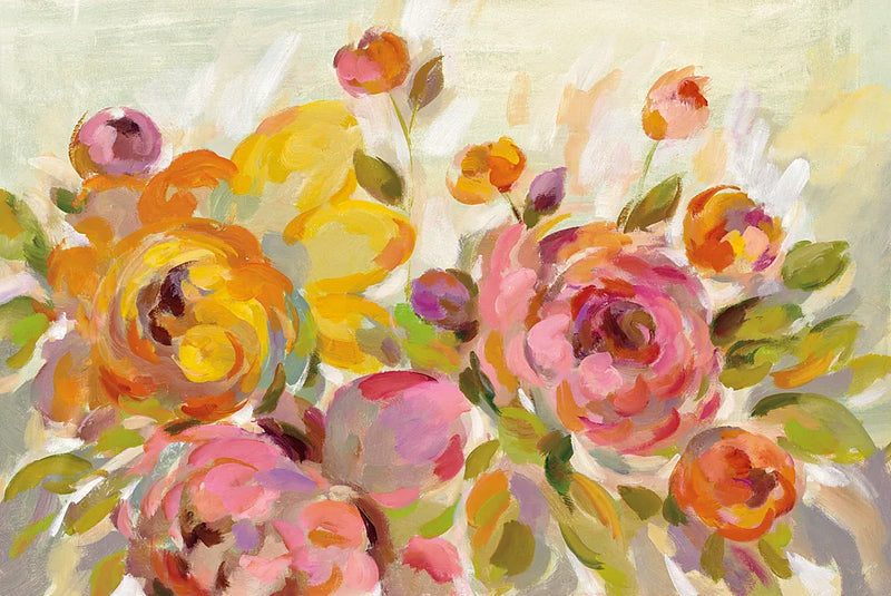 Brushy Peonies by Silvia Vassileva. SKU 30156i. Archival Giclee Fine art print for wall decor.
