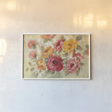 Brushy Roses by Silvia Vassileva. shown as a paper print in a white frame. Available as a archival giclee rolled canvas, fine art paper, or poster print. SKU 23848i.