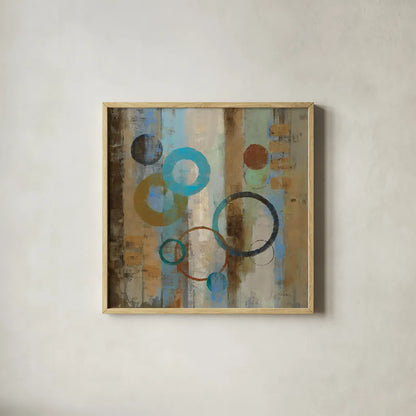 Bubble Graffiti I by Silvia Vassileva. Shown in a natural wood glass frame for a timeless modern aesthetic. Available as an archival giclee rolled canvas, fine art paper, or poster print. SKU 10545a.