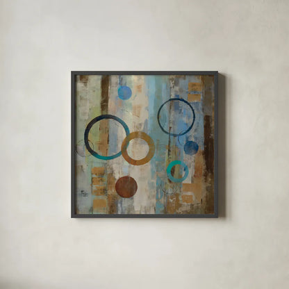 Bubble Graffiti II by Silvia Vassileva. Shown in a sleek black glass frame for a contemporary gallery look. Available as an archival giclee rolled canvas, fine art paper, or poster print. SKU 10546a.