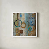 Bubble Graffiti II by Silvia Vassileva. Shown in a crisp white glass frame for a clean and minimalist style. Available as an archival giclee rolled canvas, fine art paper, or poster print. SKU 10546a.