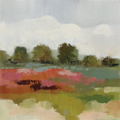 Burgundy and Sage Landscape I by Silvia Vassileva. SKU 88438a. Archival Giclee Fine art print for wall decor.