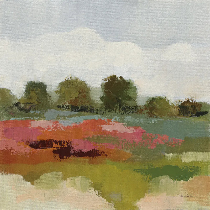 Burgundy and Sage Landscape I by Silvia Vassileva. SKU 88438a. Archival Giclee Fine art print for wall decor.