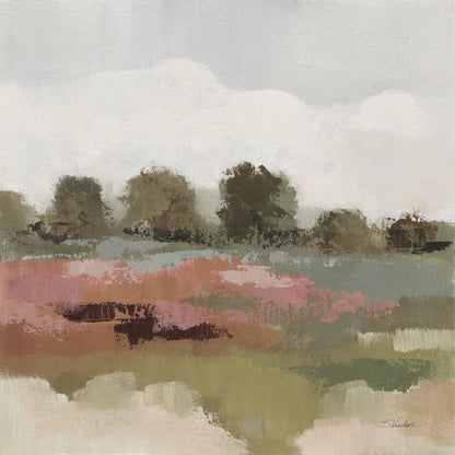 Burgundy and Sage Landscape I Light by Silvia Vassileva. SKU 91295a. Archival Giclee Fine art print for wall decor.