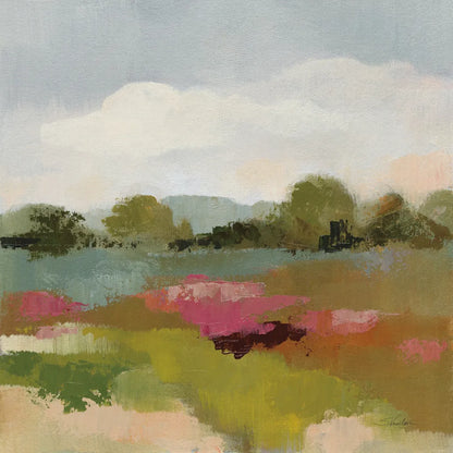 Burgundy and Sage Landscape II by Silvia Vassileva. SKU 88439a. Archival Giclee Fine art print for wall decor.