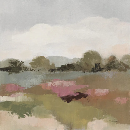 Burgundy and Sage Landscape II Light by Silvia Vassileva. SKU 91296a. Archival Giclee Fine art print for wall decor.