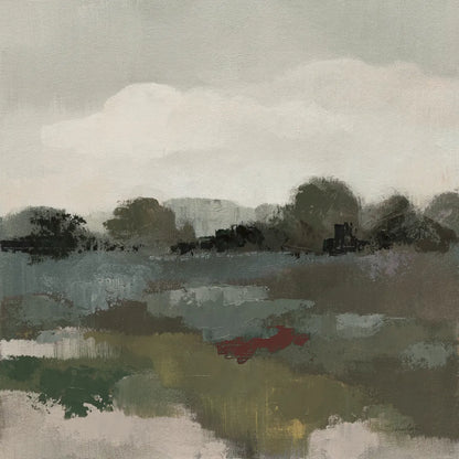 Burgundy and Sage Landscape II Moody by Silvia Vassileva. SKU 89293a. Archival Giclee Fine art print for wall decor.