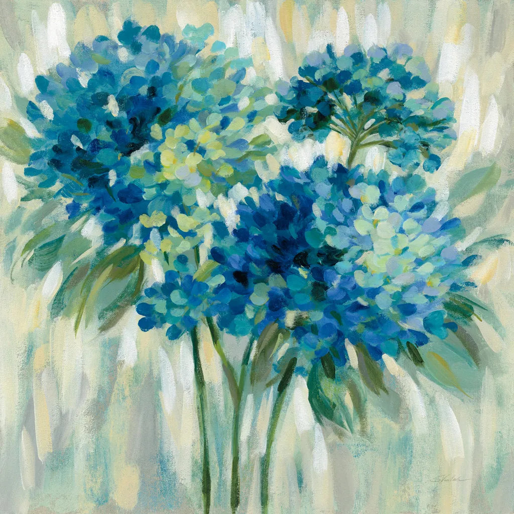 Burst of Hydrangeas by Silvia Vassileva. SKU 50134a. Archival Giclee Fine art print for wall decor.