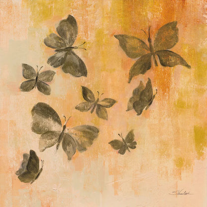 Butterfly Silhouettes I by Silvia Vassileva. SKU 90327a. Archival Giclee Fine art print for wall decor.