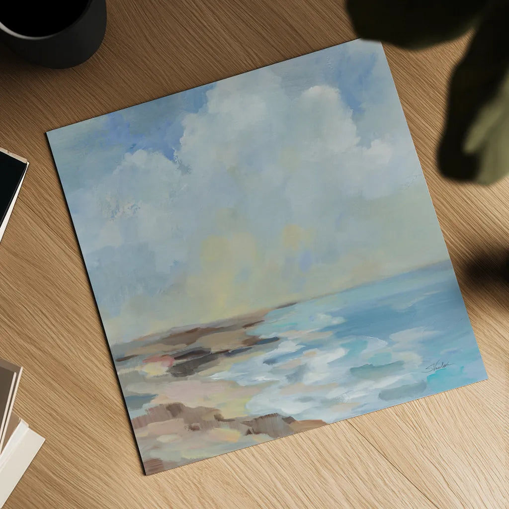 By the Beach by Silvia Vassileva. Shown as a detailed flat fine art print, highlighting archival giclee quality. Available as an archival giclee rolled canvas, fine art paper, or poster print. SKU 90251a.