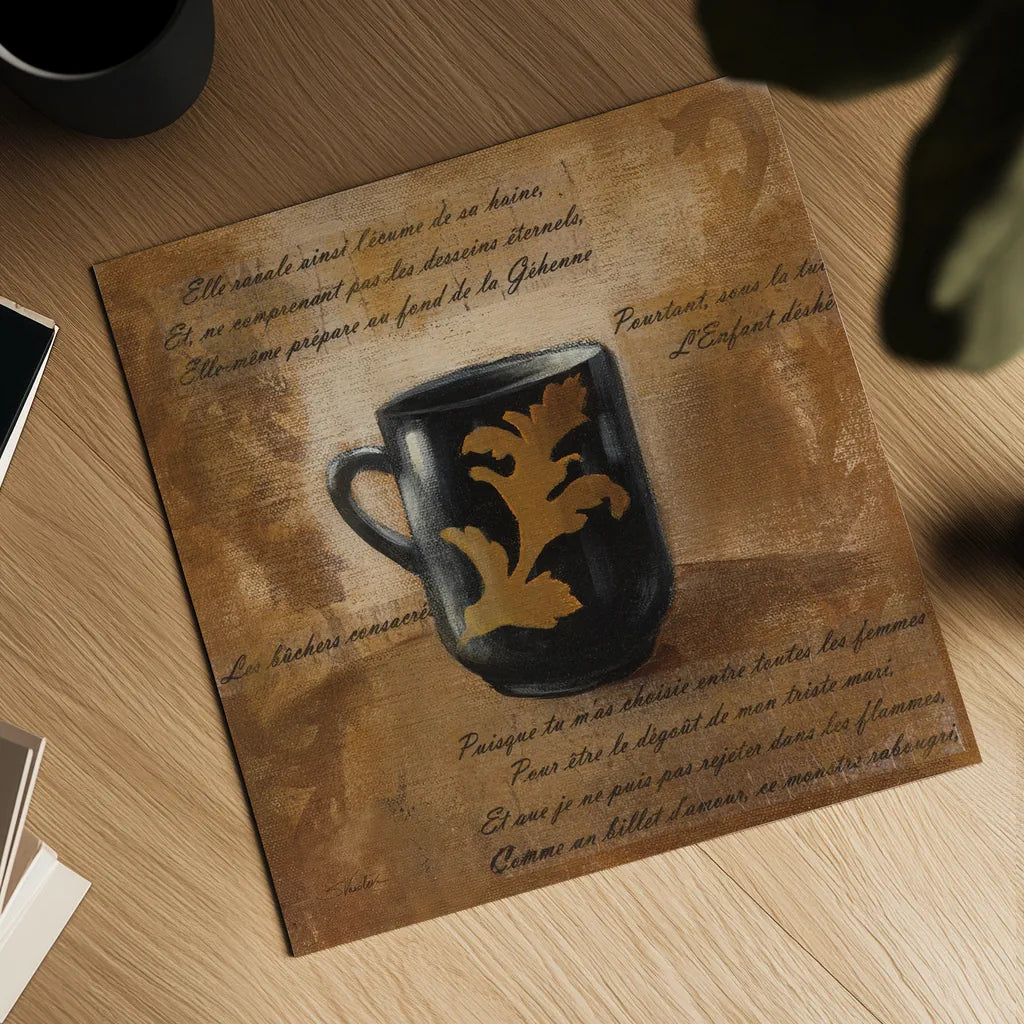 Cafe Baroque I by Silvia Vassileva. Shown as a detailed flat fine art print, highlighting archival giclee quality. Available as an archival giclee rolled canvas, fine art paper, or poster print. SKU 60327a.