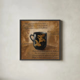 Cafe Baroque I by Silvia Vassileva. Shown in a sleek black glass frame for a contemporary gallery look. Available as an archival giclee rolled canvas, fine art paper, or poster print. SKU 60327a.