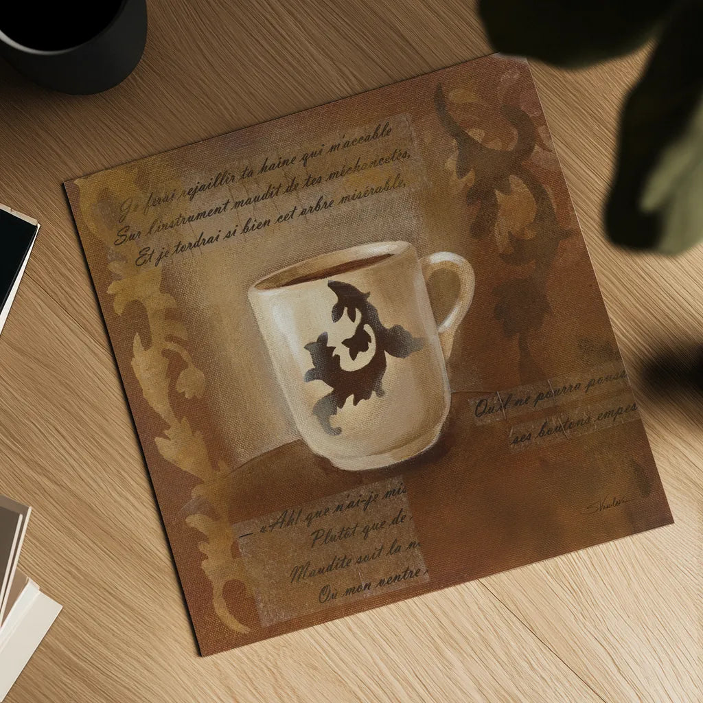 Cafe Baroque II by Silvia Vassileva. Shown as a detailed flat fine art print, highlighting archival giclee quality. Available as an archival giclee rolled canvas, fine art paper, or poster print. SKU 60324a.