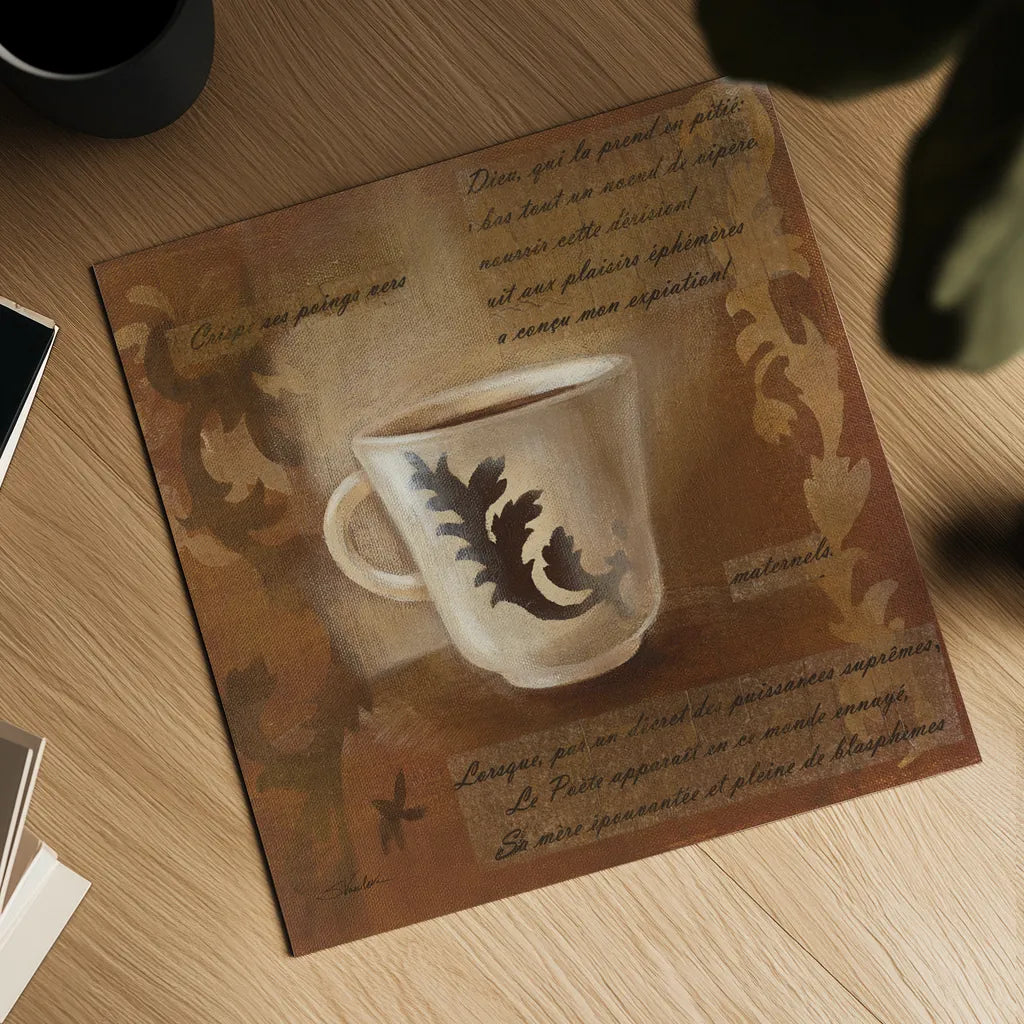 Cafe Baroque III by Silvia Vassileva. Shown as a detailed flat fine art print, highlighting archival giclee quality. Available as an archival giclee rolled canvas, fine art paper, or poster print. SKU 60325a.