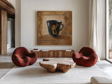 Cafe Baroque IV by Silvia Vassileva. Shown as extra-large giant wall art in a modern living room. Available as an archival giclee rolled canvas, fine art paper, or poster print. SKU 60326a.