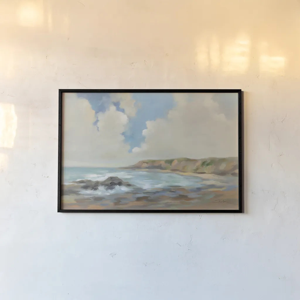 California Coast Marine Layer by Silvia Vassileva. shown as a paper print in a black flame. Available as a archival giclee rolled canvas, fine art paper, or poster print. SKU 86936i.