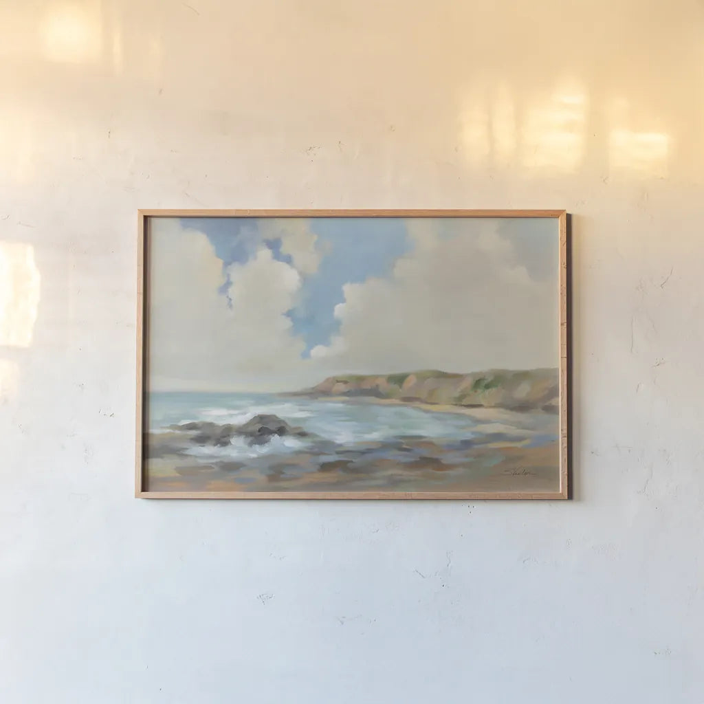 California Coast Marine Layer by Silvia Vassileva. shown as a paper print in a natural frame. Available as a archival giclee rolled canvas, fine art paper, or poster print. SKU 86936i.