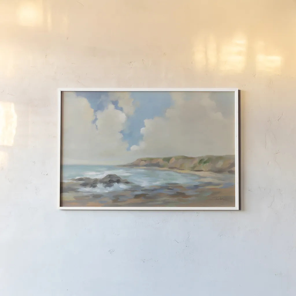 California Coast Marine Layer by Silvia Vassileva. shown as a paper print in a white frame. Available as a archival giclee rolled canvas, fine art paper, or poster print. SKU 86936i.