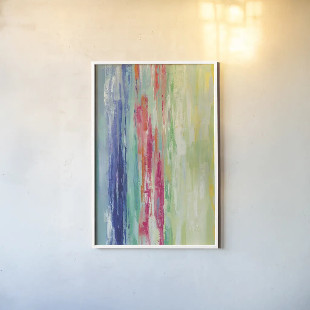 California Surf Bright Crop by Silvia Vassileva. shown as a paper print in a white frame. Available as a archival giclee rolled canvas, fine art paper, or poster print. SKU 64578h.