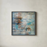 Calm Sea by Silvia Vassileva. Shown in a sleek black glass frame for a contemporary gallery look. Available as an archival giclee rolled canvas, fine art paper, or poster print. SKU 11951a.