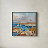 Cape Kaliakra by Silvia Vassileva. Shown in a sleek black glass frame for a contemporary gallery look. Available as an archival giclee rolled canvas, fine art paper, or poster print. SKU 97922a.