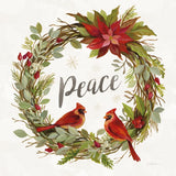 Cardinal Christmas III Gold by Silvia Vassileva. SKU 65274a. Archival Giclee Fine art print for wall decor.