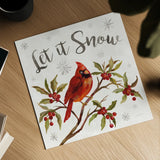 Cardinal Christmas IV by Silvia Vassileva. Shown as a detailed flat fine art print, highlighting archival giclee quality. Available as an archival giclee rolled canvas, fine art paper, or poster print. SKU 57829a.