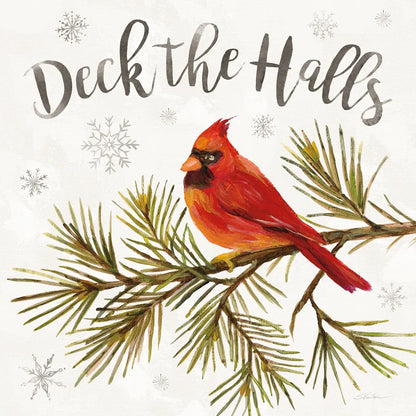 Cardinal Christmas V by Silvia Vassileva. SKU 57830a. Archival Giclee Fine art print for wall decor.